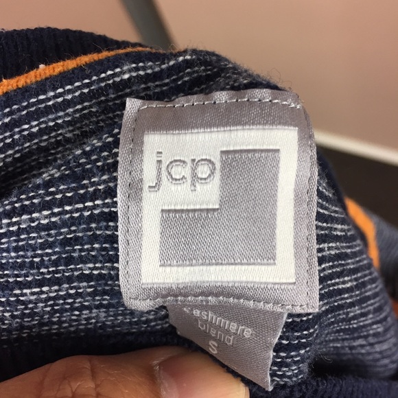 Jcp blue pullover sweater cotton cashmere blend - Picture 4 of 5